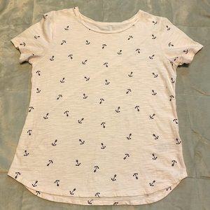 Medium White Anchor Old Navy Tee